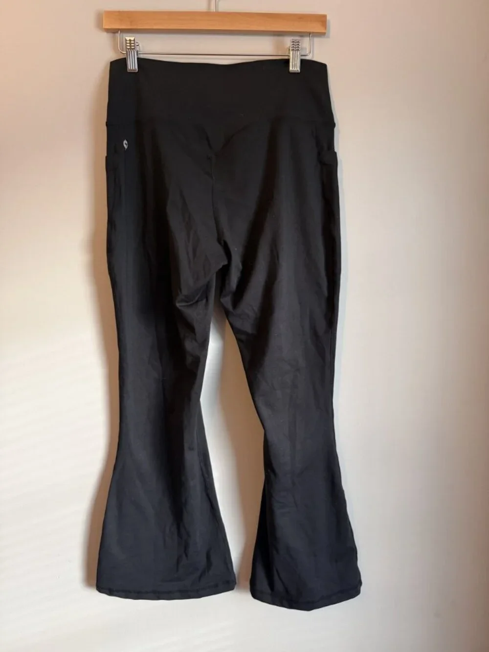 Popflex Black Flair Leggings Crossover Waistband 27" Inseam Size XL [jb] - Picture 6 of 6
